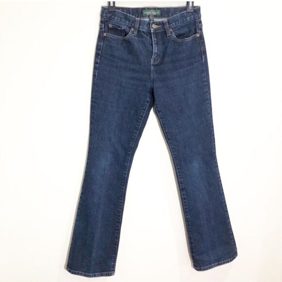 Lauren Ralph Lauren Straight Leg Dark Wash Jeans, 2 - Picture 2 of 5